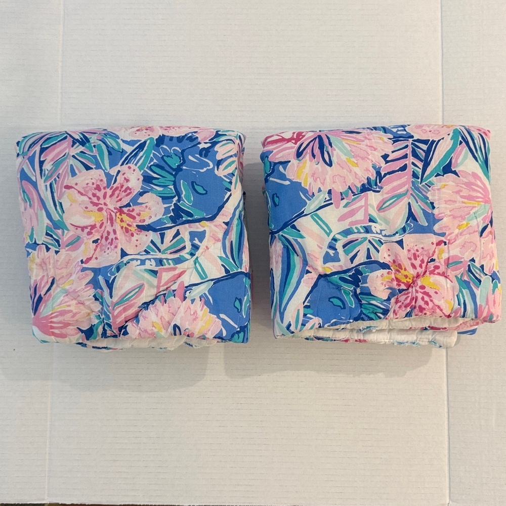 Lilly Pulitzer Slathouse Soiree for Pottery Barn PB Teen Quilted Pillow Sham Set